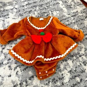 Baby girl Gingerbread outfit 0/3 months